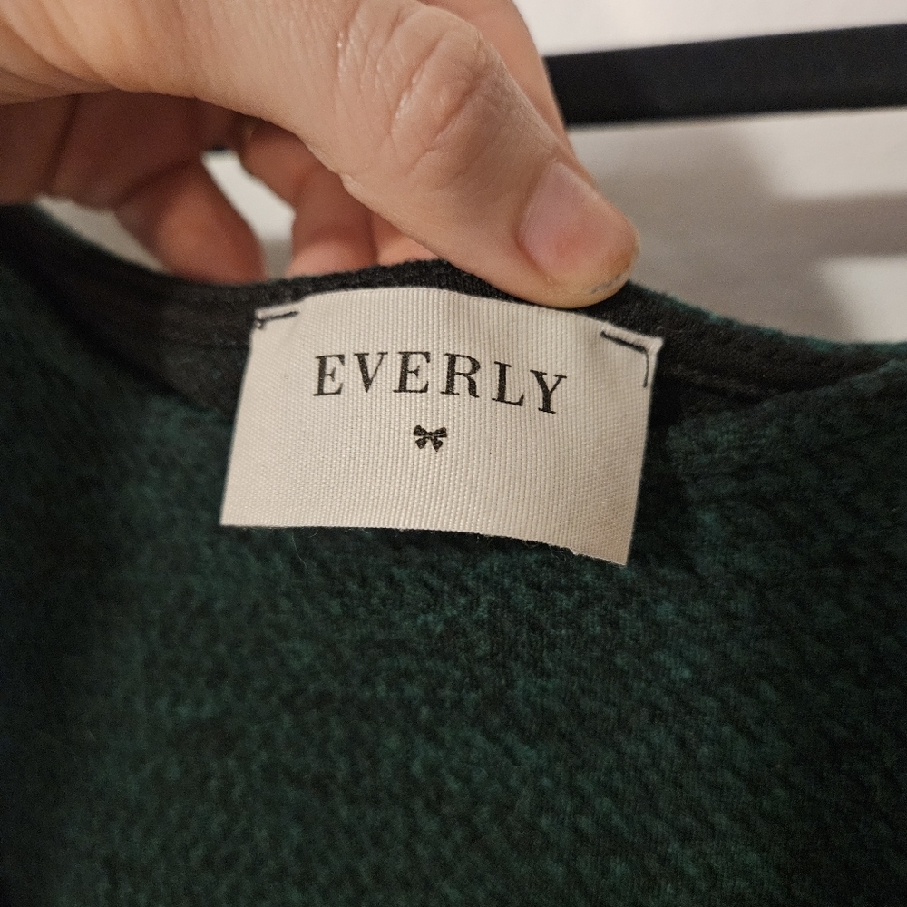 Everly Dark Green Mini Dress - Picture 3 of 4